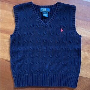 Polo by Ralph Lauren Boy’s Dark Blue V-Neck Sweater Vest